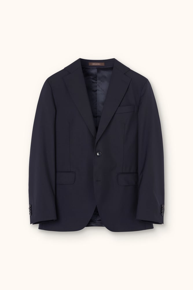 Fogerty Regular Fit Microstructure Kavaj - Mörkblå – framsida