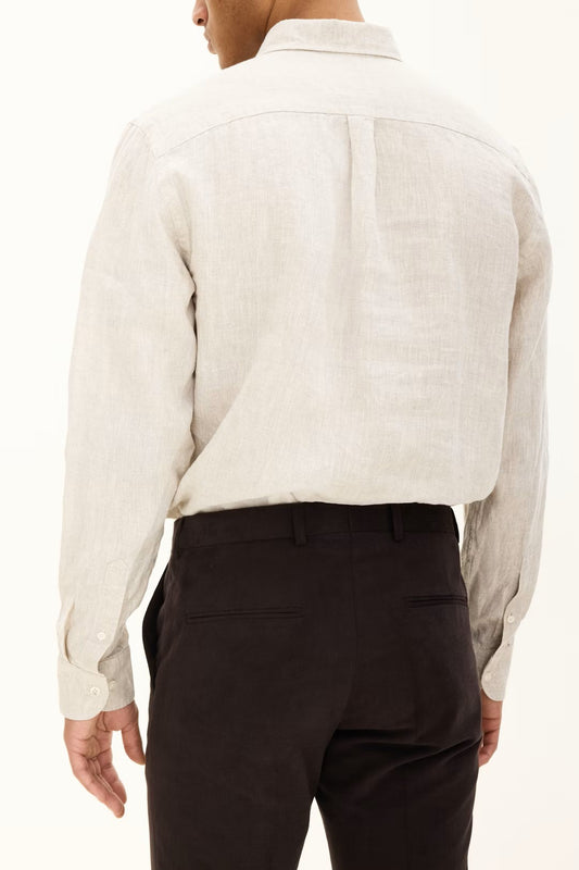 Regular Fit - Linneskjorta - Beige