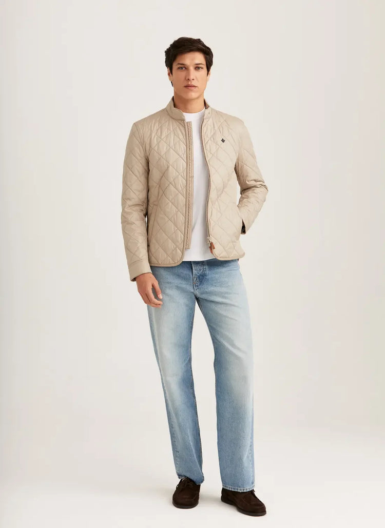 Teddy quilted jacka herr khaki