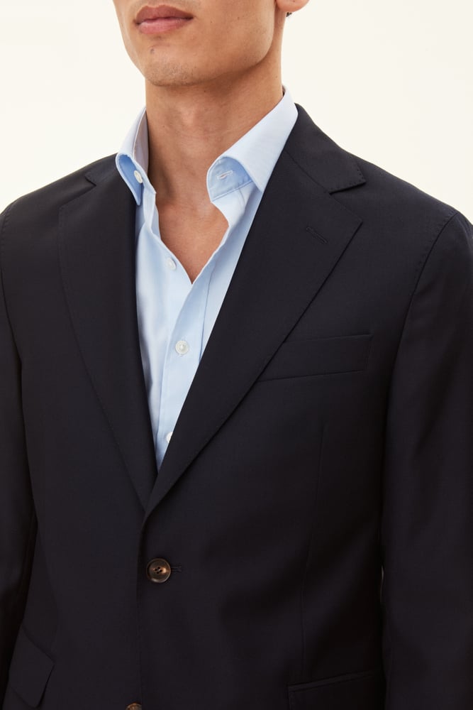 Ego Denz Slim Fit Kostym Twill Merino - Mörkblå – baksida