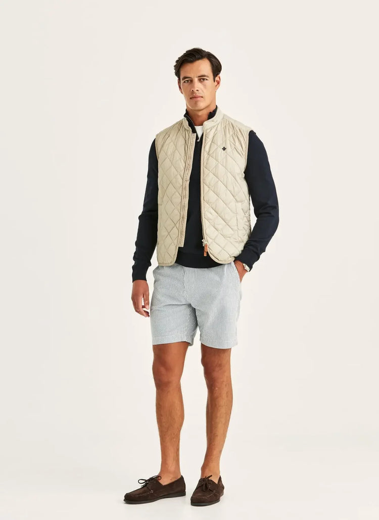 Teddy quilted väst khaki herrplagg