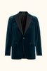 Frampton Velvet Blazer - Light Navy