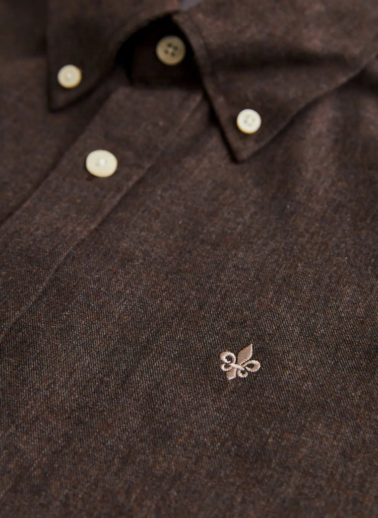 Watts Flannel Shirt-Slim Fit - 80 Brown