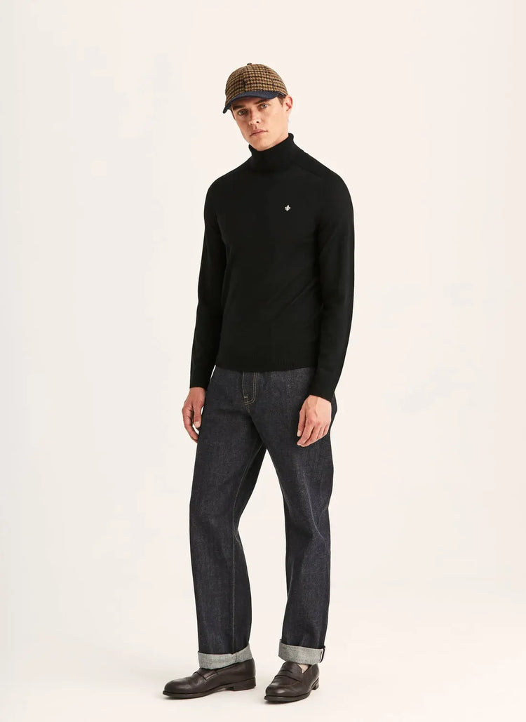 Merino Roller Neck - Black
