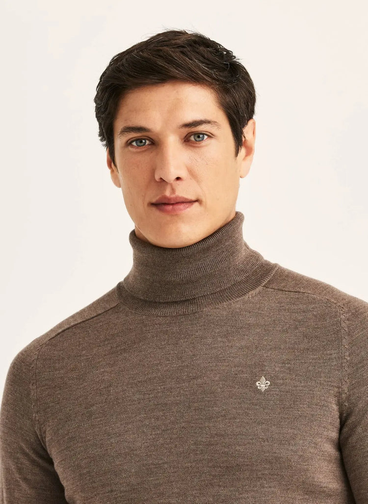 Merino Roller Neck - Brown