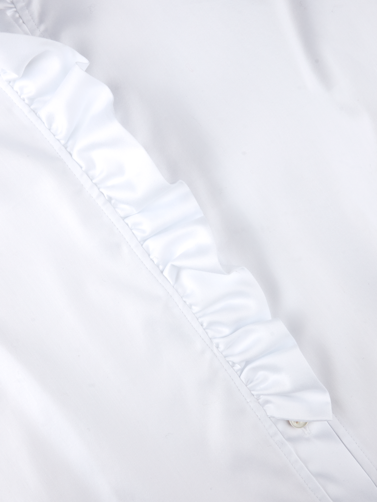 Marissa volangblus Regular - Vit – detalj
