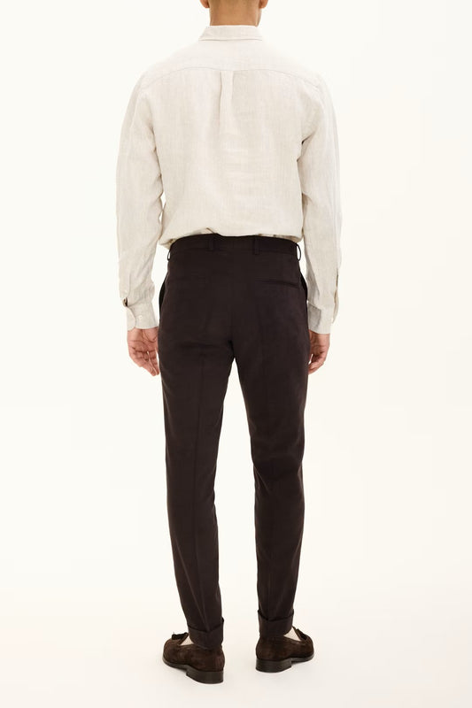 Denz Turn Up Trousers - Dark Brown