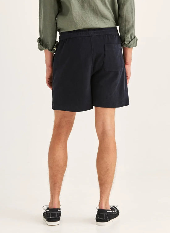 Delon Terry shorts herr mörkblå bomull