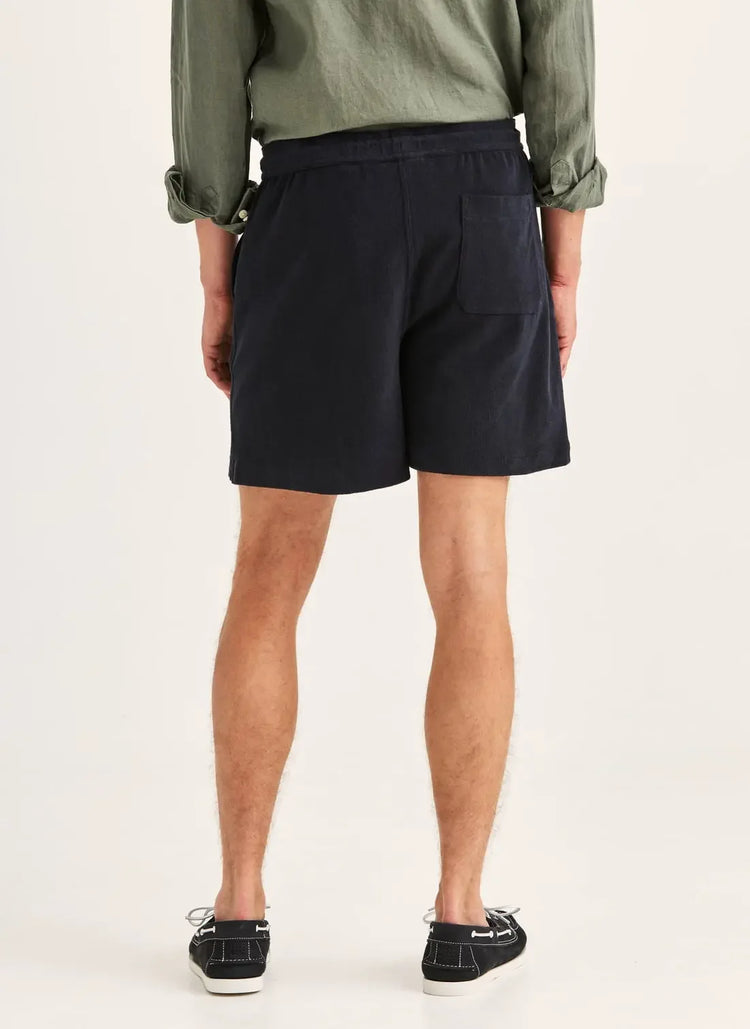 Delon Terry shorts herr mörkblå bomull