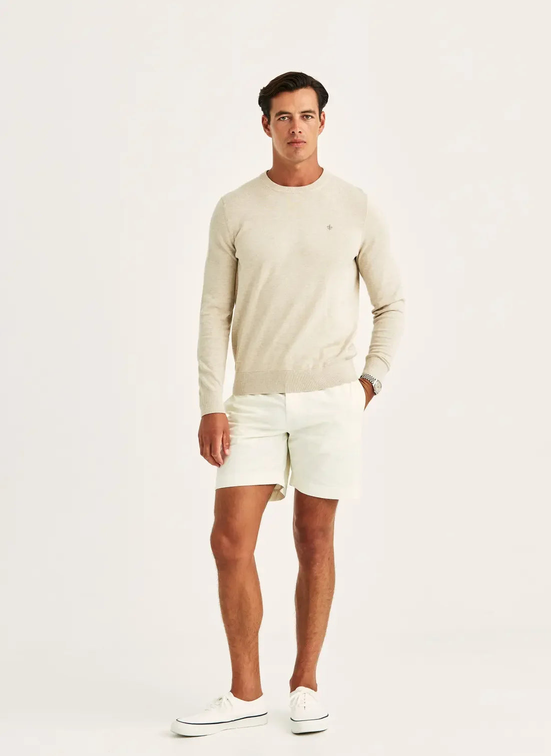 Riley O-neck tröja khaki herr