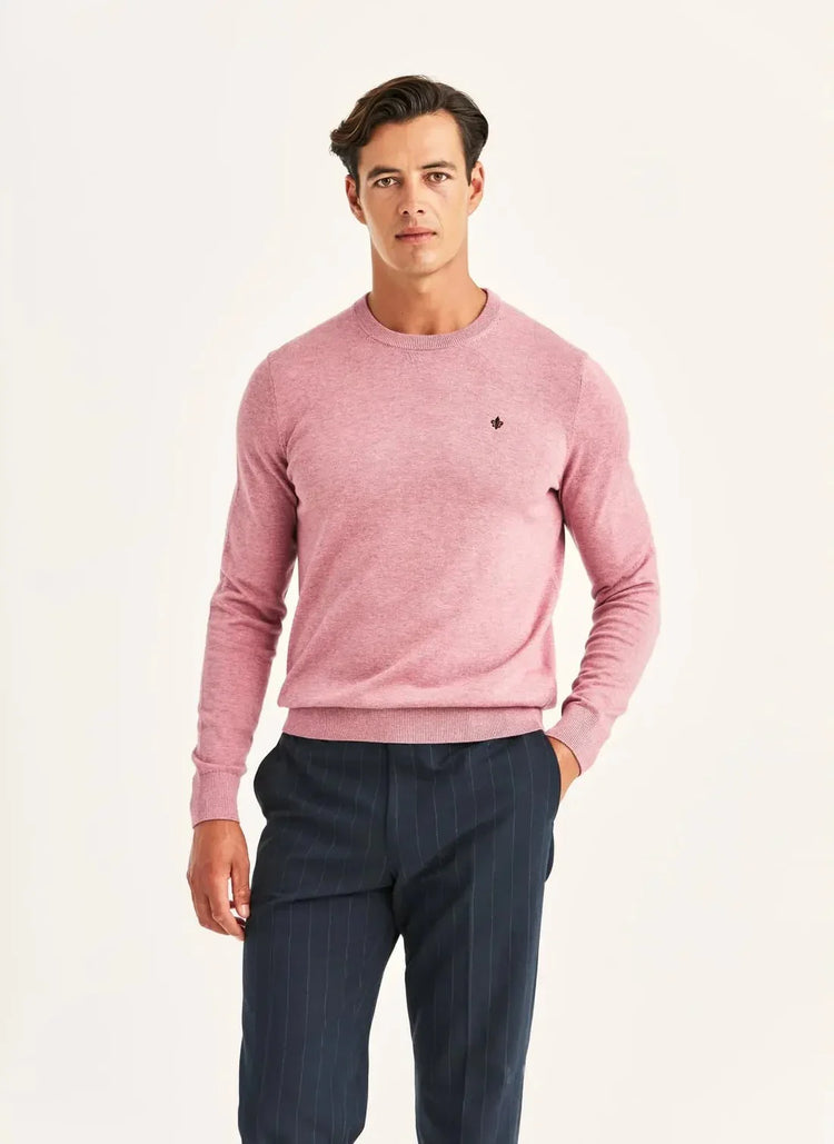 Riley O-neck tröja herr rosa