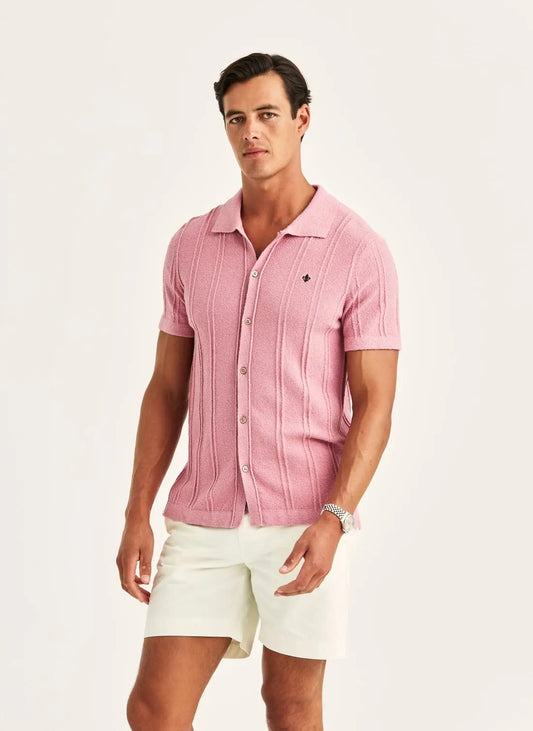 Clayton Knitted Shirt - Pink