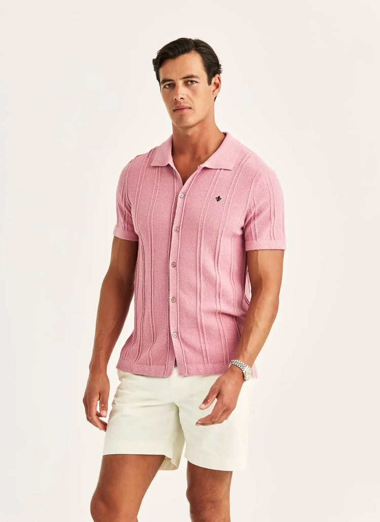 Clayton Knitted Shirt - Pink
