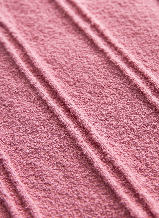 Clayton rosa stickad kortärmad skjorta textur herr