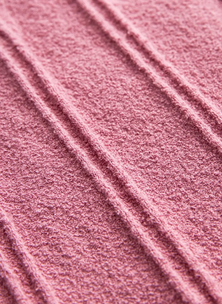 Clayton rosa stickad kortärmad skjorta textur herr