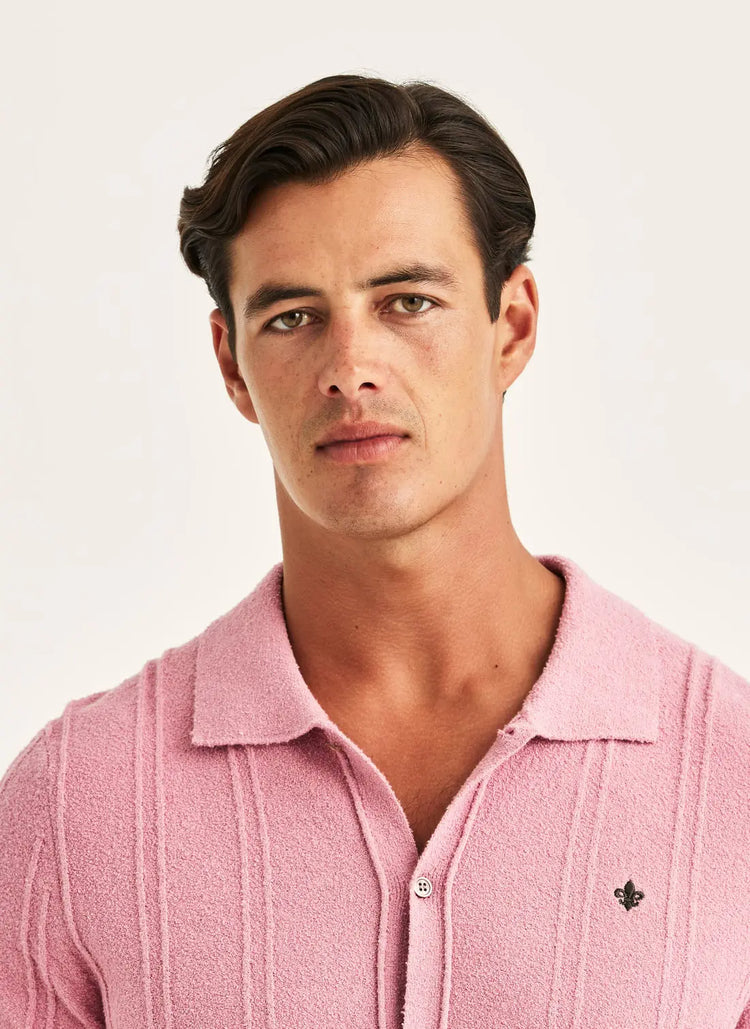Clayton Knitted Shirt - Pink