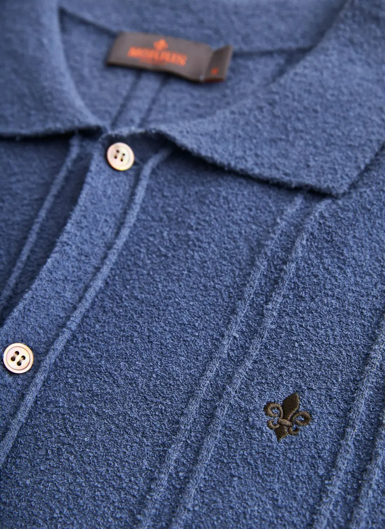 Clayton Knitted Shirt - Blue