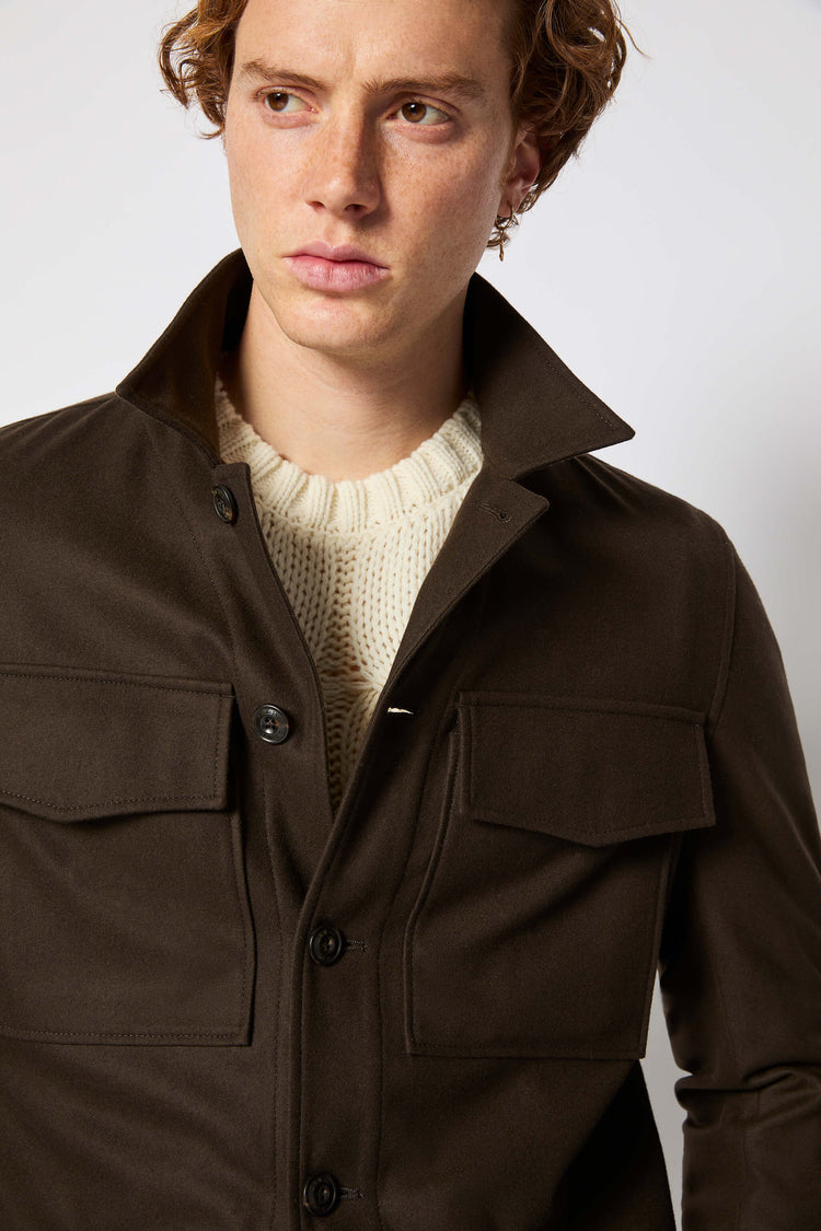 Wool Overshirt - Brown