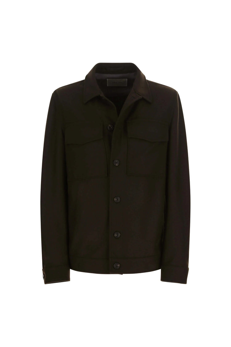 Wool Overshirt - Brown