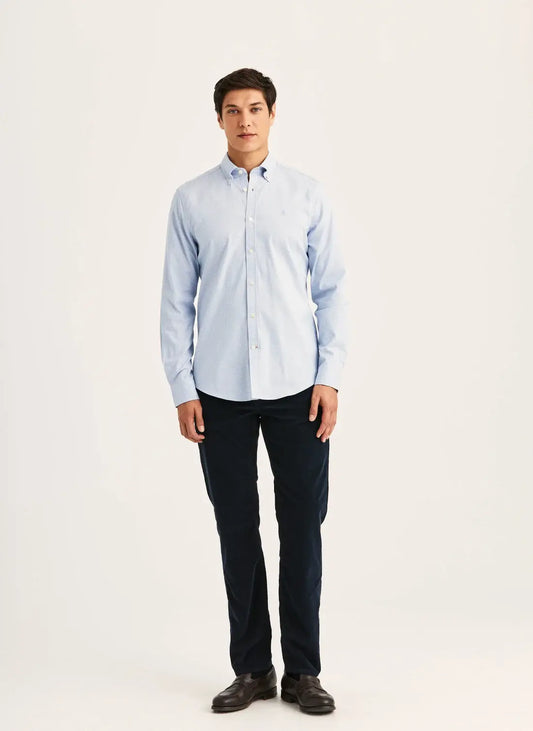 Watts Flannel Shirt - Light blue