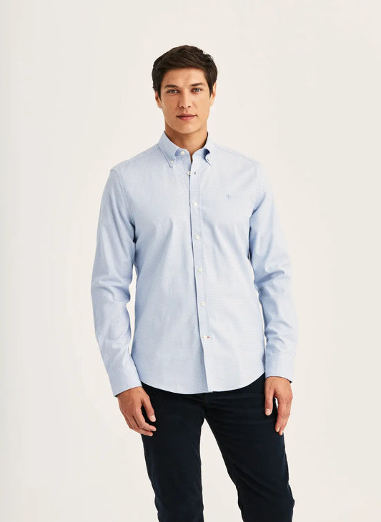 Watts Flannel Shirt - Light blue