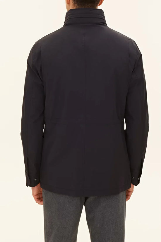 M-65 Field Jacket herr jacka i marinblått, lång ärm, ryggsida, stilren design