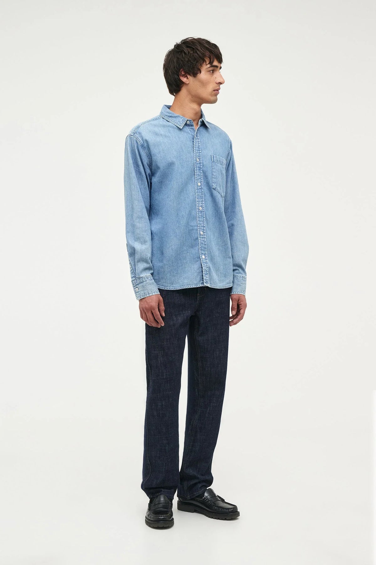 Neuw Rebel Straight Crudo Aero Jeans - Mörk indigo – baksida