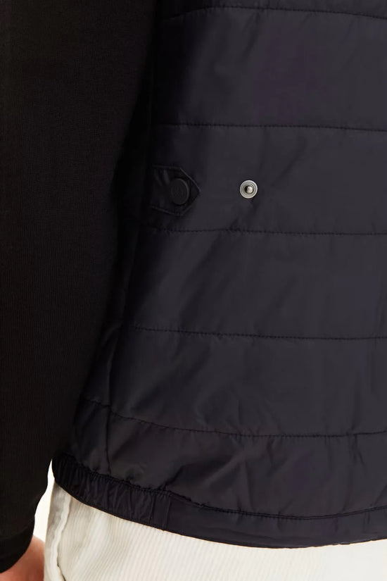 Padded-Liner-Vest herr väst i mörkblå, quiltad design med sidoficka och knapp