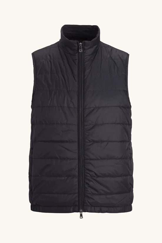 Padded Liner Vest herr väst i marinblå med dragkedja framtill