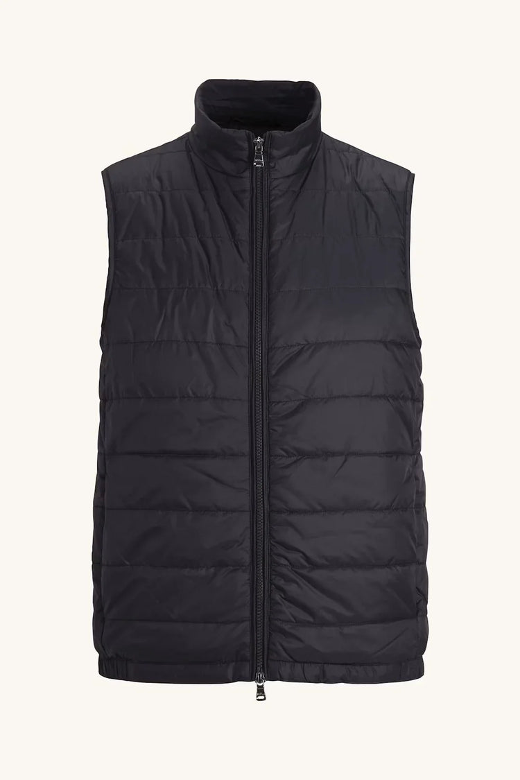 Padded Liner Vest herr väst i marinblå med dragkedja framtill