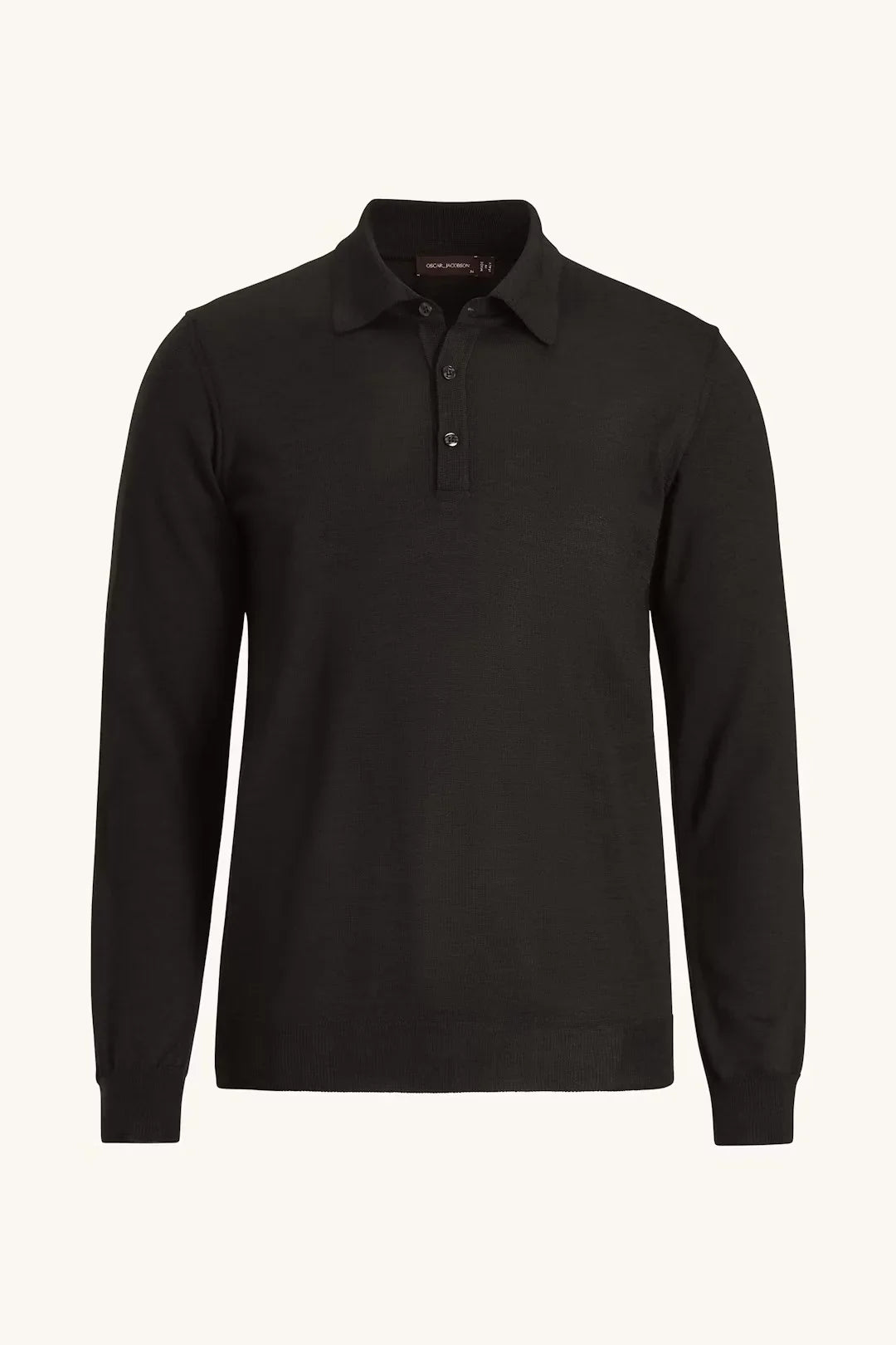 Melvin poloshirt herr långärmad tröja mörkblå med krage och knappar fram