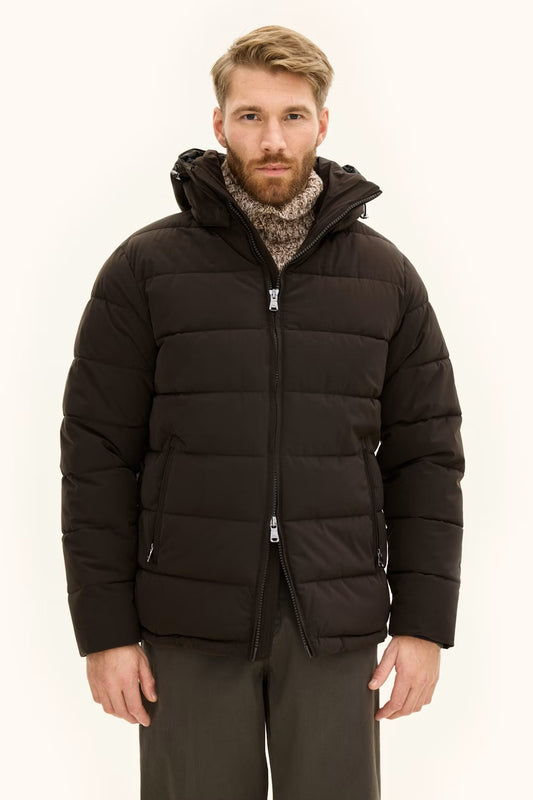 Hooded Puffer Vind & Vattentålig Jacka - Terra Brown
