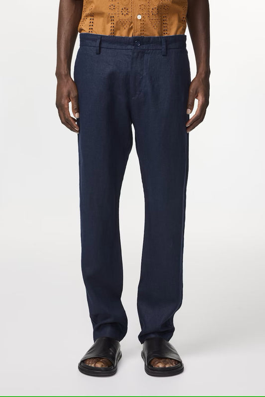 Theo linnebyxor - Navy Blue