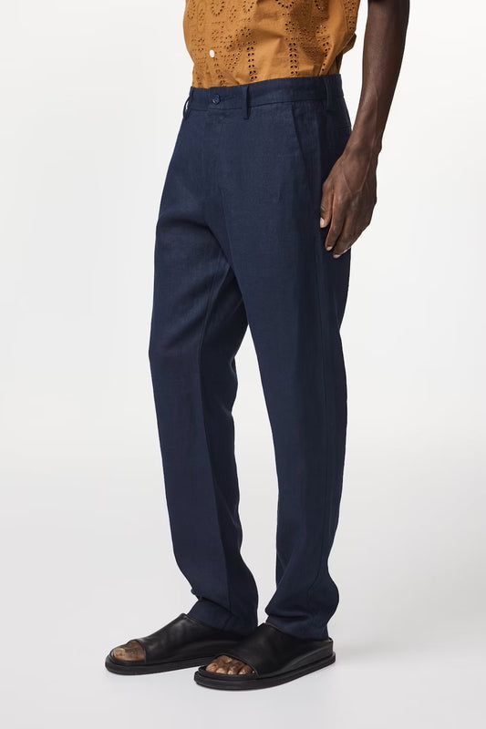 Theo linnebyxor - Navy Blue