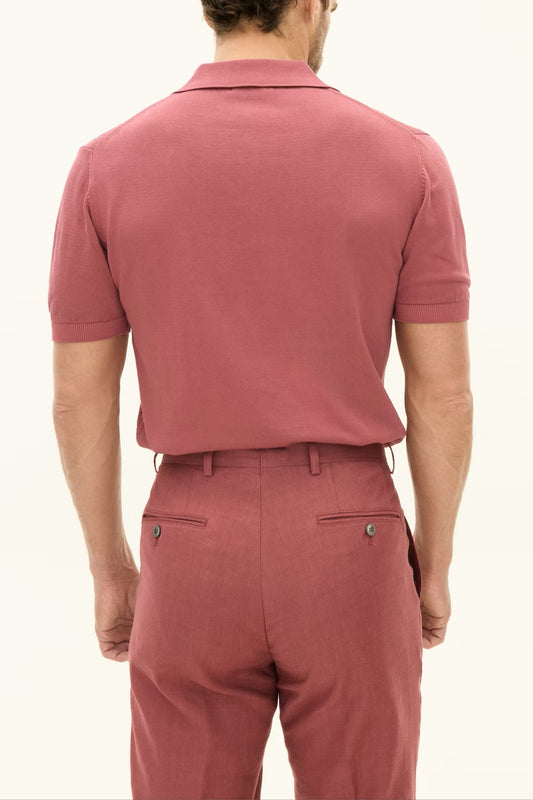 Barto Stripe Poloshirt - 687 Wild Red