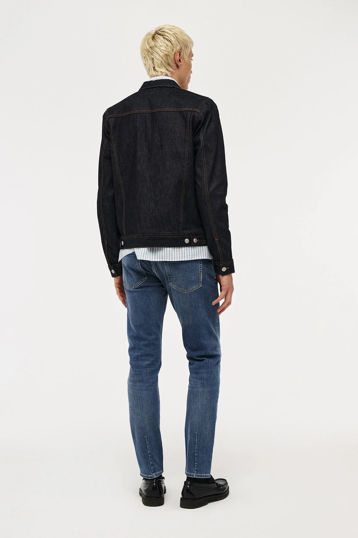 Neuw Lou Slim Destination Jeans - Mellanblå – detalj