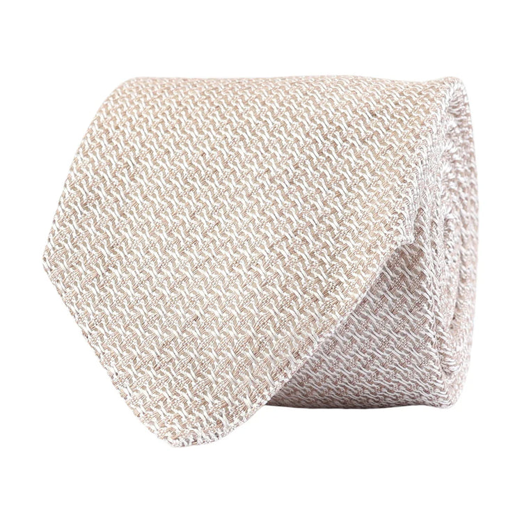 Beige slips herr, strukturmönster, klassiskt accessoar för kostym eller skjorta