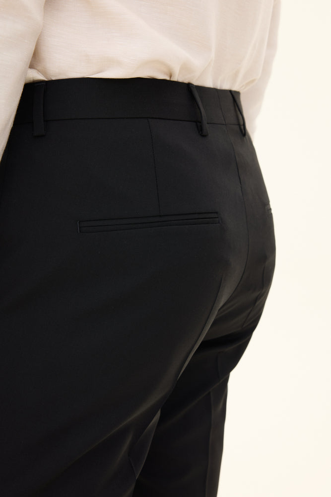 Dandy Regular Fit Microstructure Byxor - Svart – detalj