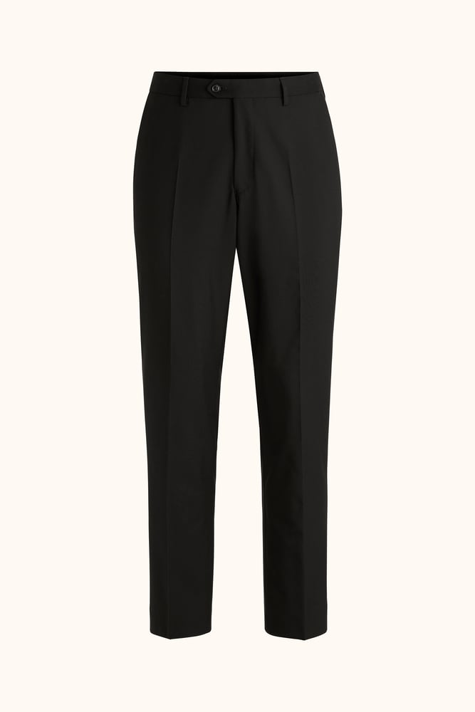 Dandy Regular Fit Microstructure Byxor - Svart – framsida