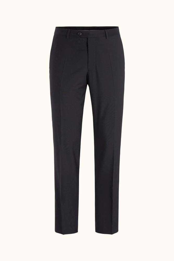 Dandy Regular Fit Microstructure Byxor - Mörkblå – framsida
