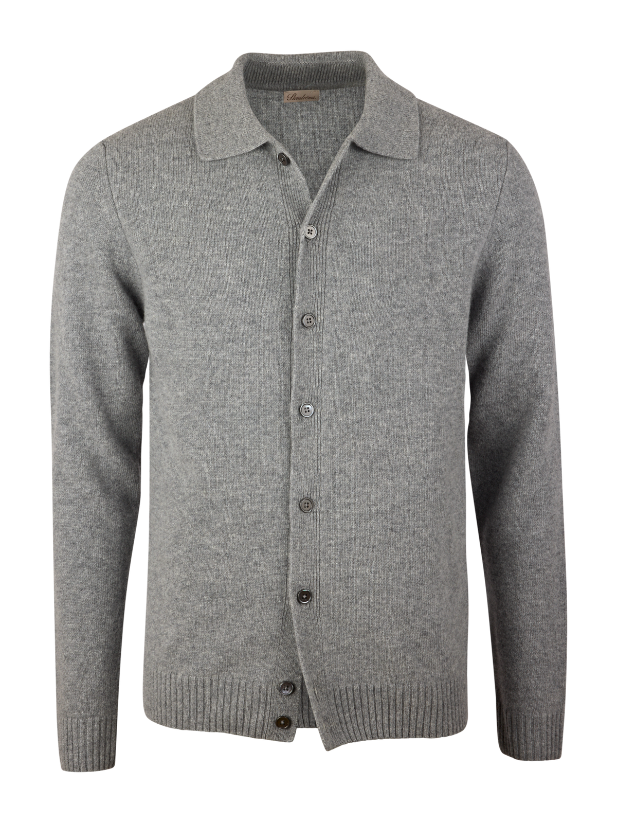 Merinoull cardigan - Grå – framsida