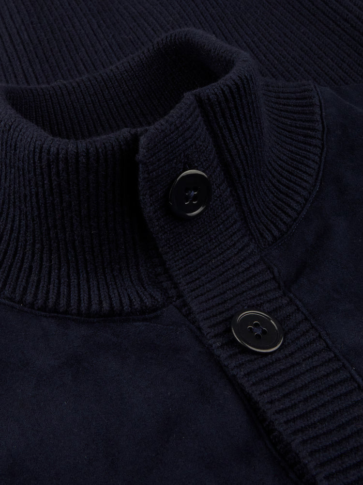Cardigan Alcantara - Navy