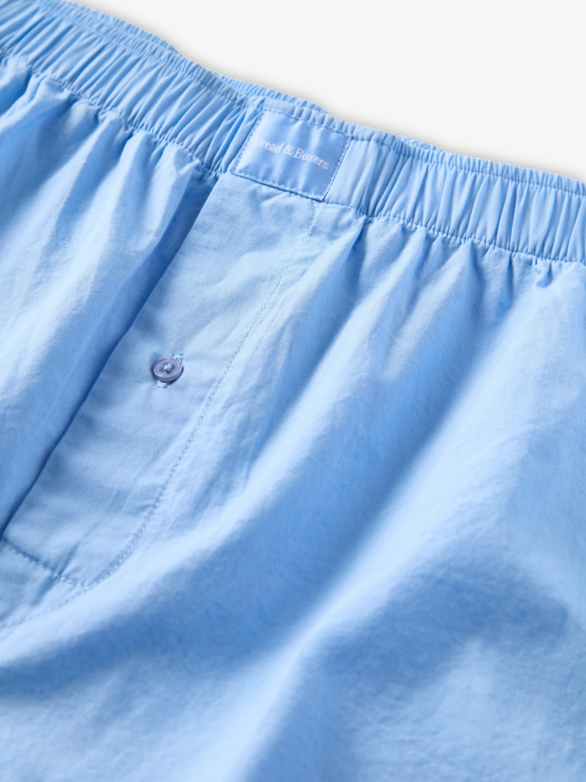 Boxershorts i bomullspoplin, 2-pack - Ljusblå – närbild