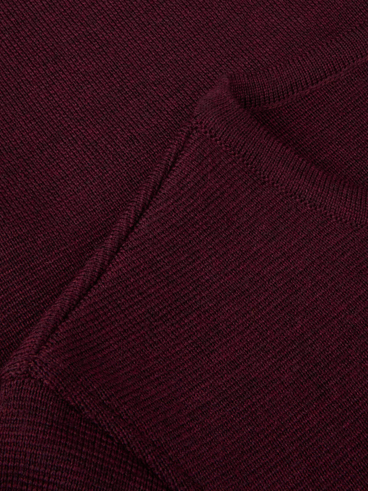 Stina Cardigan, Knitted - Dark red