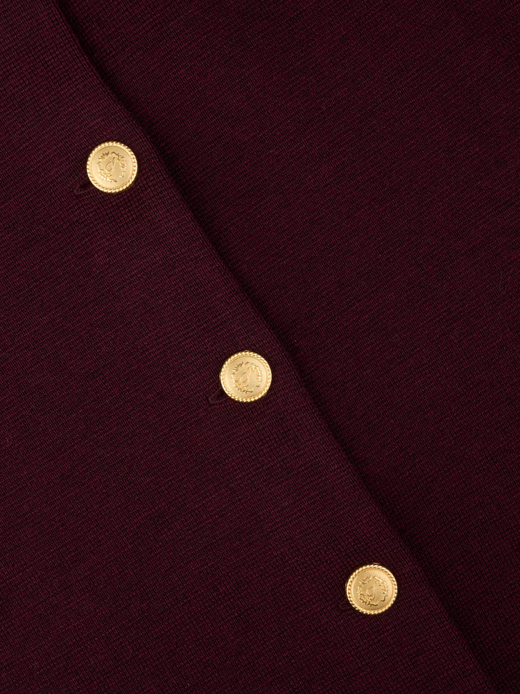 Stina Cardigan, Knitted - Dark red
