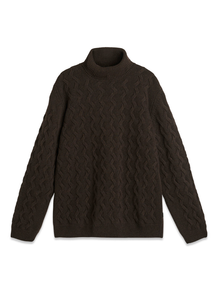 Cashmere Wool Sweater - Dark Brown – framsida