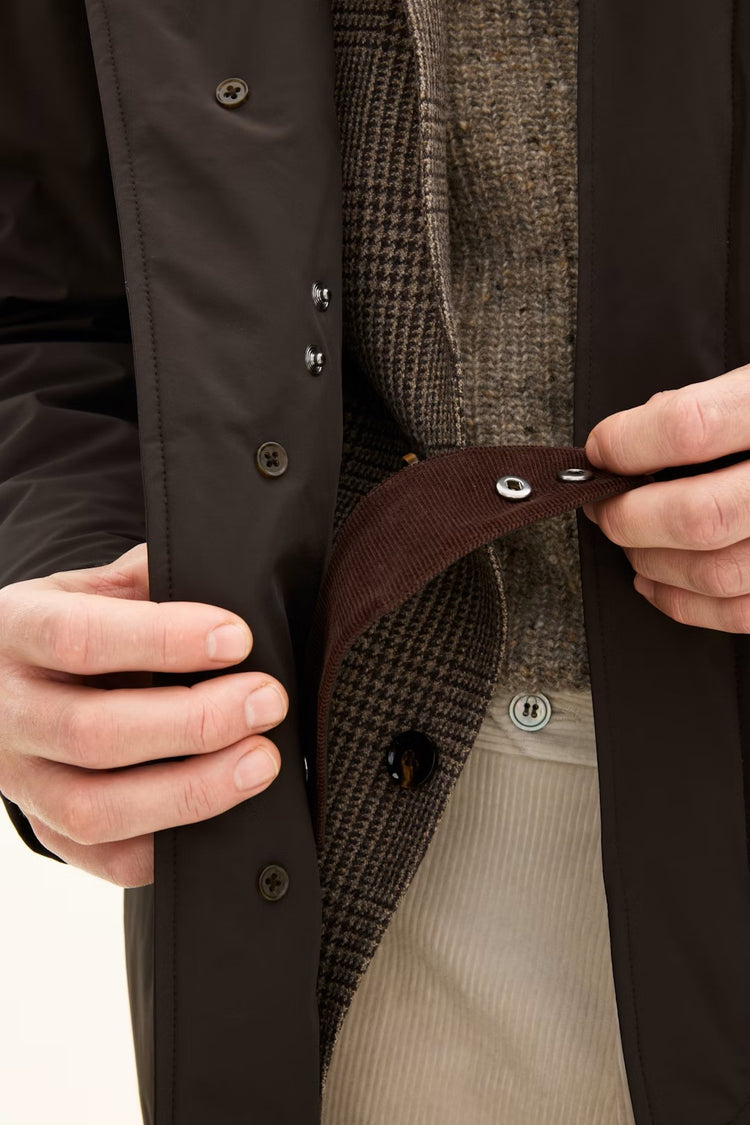 Padded Raglan Coat - Terra Brown