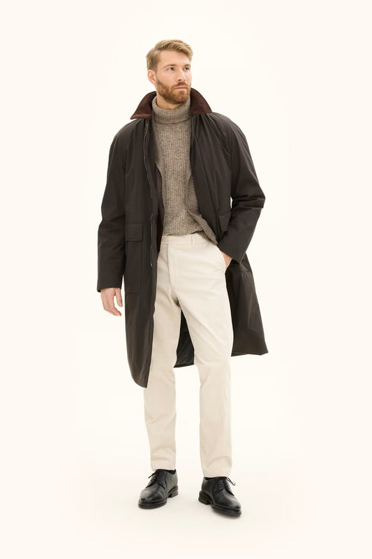 Padded Raglan Coat - Terra Brown
