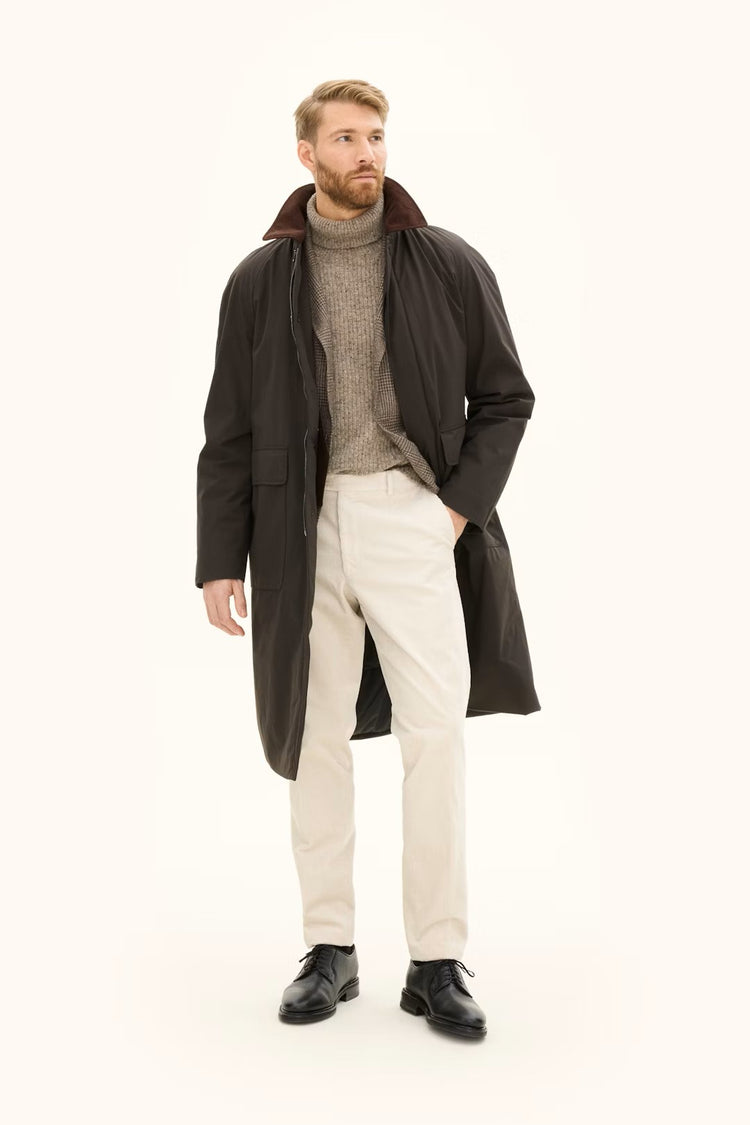 Padded Raglan Coat - Terra Brown