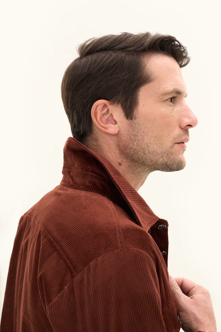 Magnus Shirt Jacket - Orange Rust